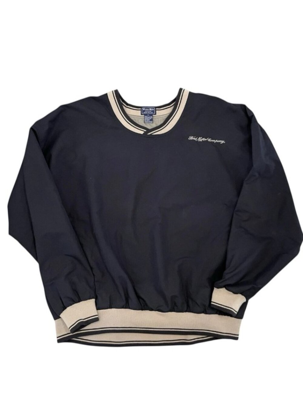 Vintage Ford Windbreaker Jacket XL Mens Black DFW Manheim Auto Auction 90s